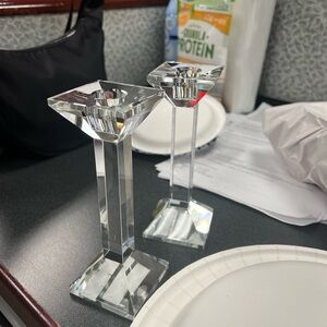 Elegant Crystal Candle Holders